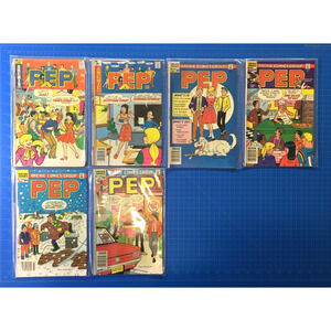 Lot of 6 Pep Archie Series 1975-85 Archie Group - Bronze Age Vintage